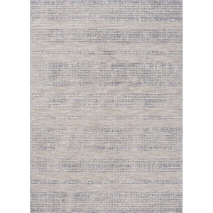 Homeroots 8' X 9' Ivory And Blue Striped Indoor Outdoor Area Rug  Recycled P.E.T. 517491