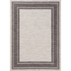 HomeRoots 5' Elegant Gray and Ivory Area Rug – Timeless Design for Indoor and Outdoor Spaces, Durable and Chic 5' x 7' 517492