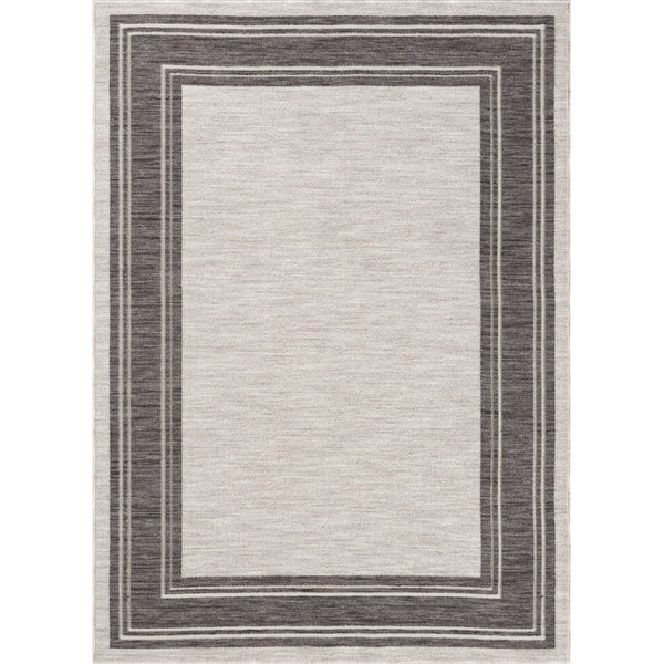 HomeRoots 5' Elegant Gray and Ivory Area Rug – Timeless Design for Indoor and Outdoor Spaces, Durable and Chic 5' x 7' 517492
