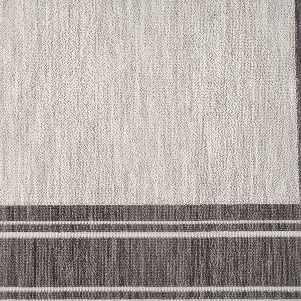 Homeroots 8' X 9' Gray And Ivory Indoor Outdoor Area Rug  Recycled P.E.T. 517493