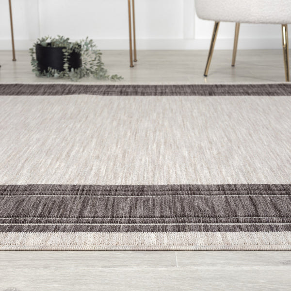 Homeroots 8' X 9' Gray And Ivory Indoor Outdoor Area Rug  Recycled P.E.T. 517493