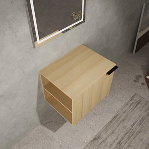 English Elm 24" Oak Bathroom Vanity Sink Cabinet - Modern Design, Soft-Close Doors, Great Storage For Small Spaces W1972P204940