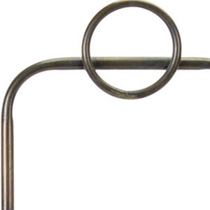 Homeroots Set Of Two Bronze Metal And Glass Tabletop Hurricane Candle Holders   517597