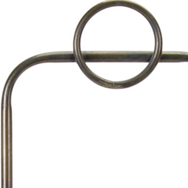 Homeroots Set Of Two Bronze Metal And Glass Tabletop Hurricane Candle Holders   517597