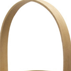 Homeroots 20" Natural Glass And Wicker Woven Floor Lantern Candle Holder   517599