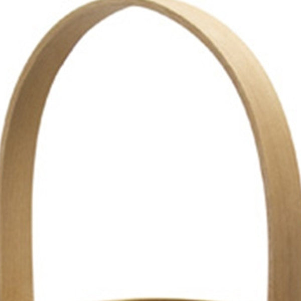 Homeroots 20" Natural Glass And Wicker Woven Floor Lantern Candle Holder   517599