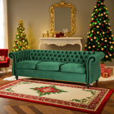 Christopher Knight Home® - Noble House - - Durable 3-Seater Emerald Velvet Sofa, Combining Luxurious Comfort With Timeless Design, Perfect For Elegant Living Spaces, Featuring Plush Upholstery For Relaxation And A Touch Of Sophisticated Style