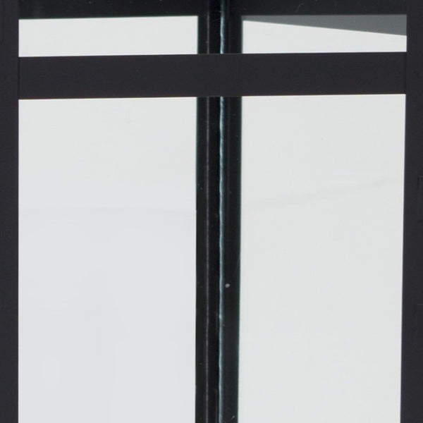 Homeroots Set Of Two Black And Gold Glass And Metal Floor Lantern Candle Holders   517601