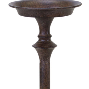 Homeroots Set Of Three Brown Rustic Resin Tabletop Pillar Candle Holders   517622