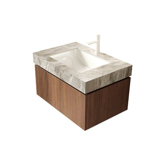 English Elm 30" Muri Oak Woodgrain Plywood Vanity Base Cabinet with Soft Close Doors W2615P338038
