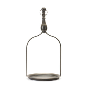 Homeroots 24" Brown Metal Tabletop Dish Candle Holder   517641