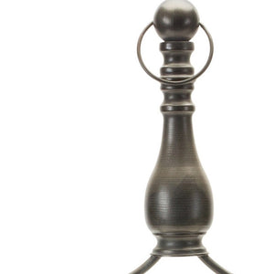 Homeroots 24" Brown Metal Tabletop Dish Candle Holder   517641