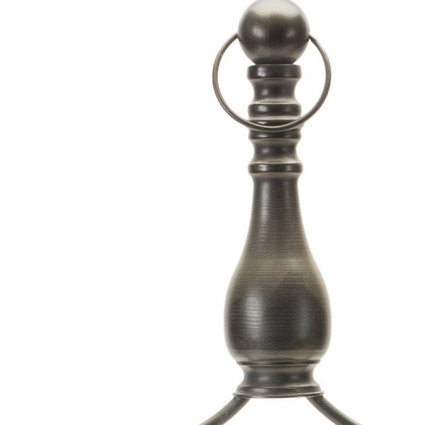 Homeroots 24" Brown Metal Tabletop Dish Candle Holder   517641