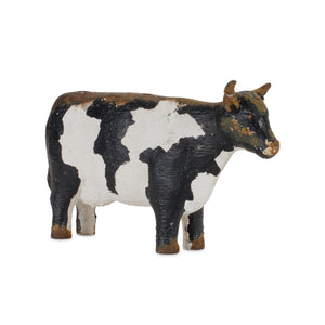 Homeroots Set Of Four Black And White Farm Animal Polyresin Tabletop Candleholders   517644