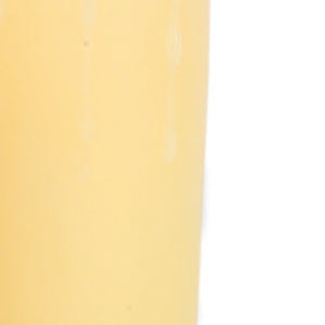 Homeroots Set Of Three Yellow Flameless Pillar Candle  Wax 517652