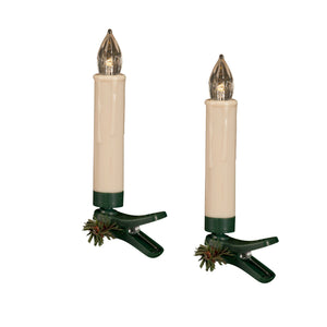 Homeroots Set Of Twentyfour Off White Flameless Christmas Taper Candle  Plastic 517659