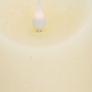 Homeroots Set Of Two Beige Flameless Pillar Candle  Wax 517666