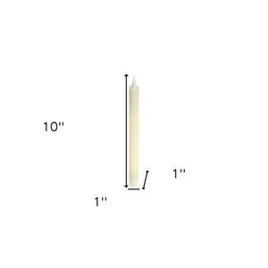 Homeroots Set Of Four Beige Flameless Taper Candle  Wax 517672