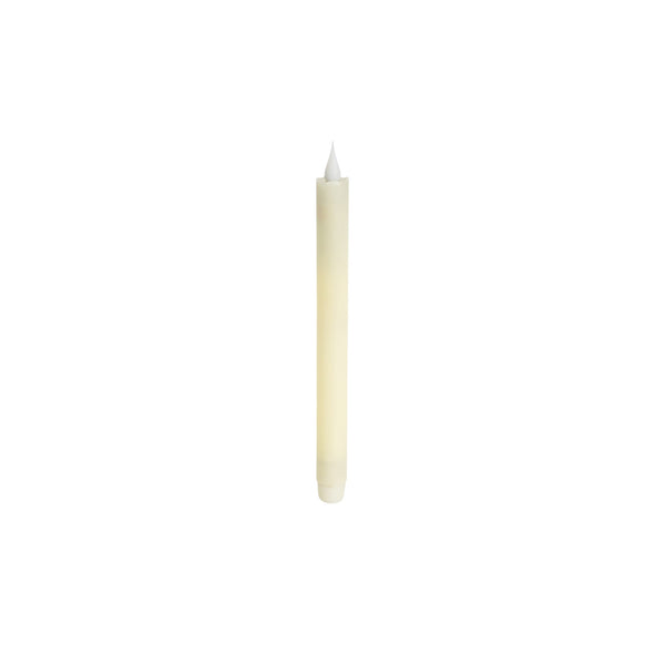 Homeroots Set Of Four Beige Flameless Taper Candle  Wax 517672