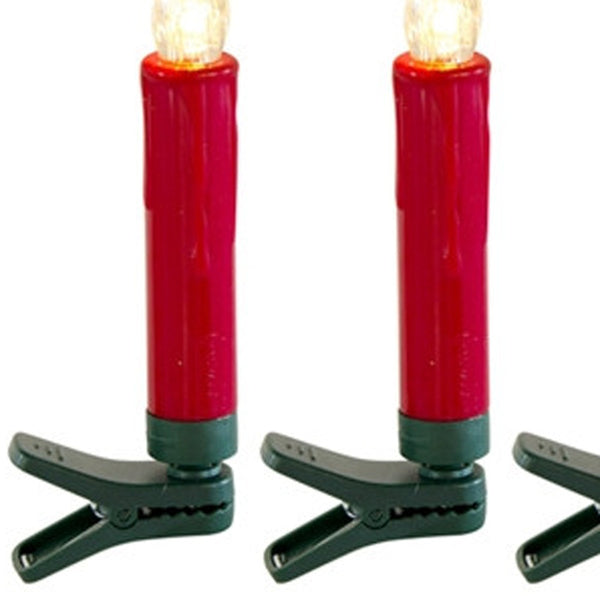 Homeroots Set Of Twentyfour Red Flameless Christmas Clip On Taper Candle  Plastic 517673