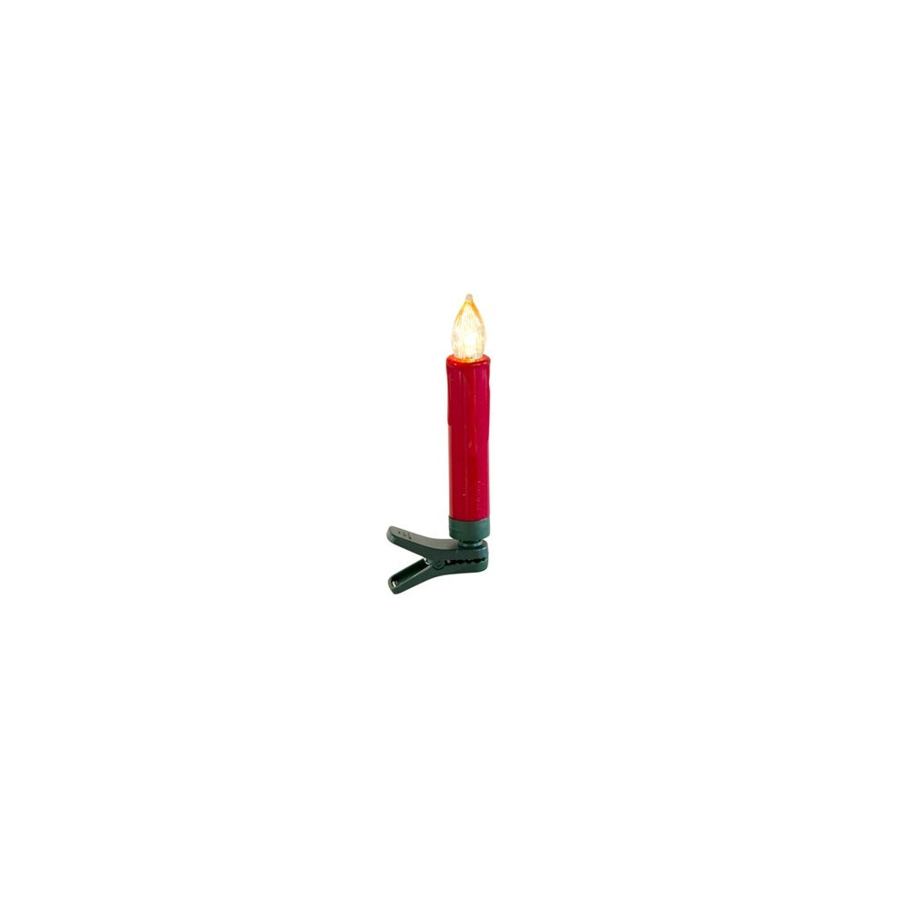 Homeroots Set Of Twentyfour Red Flameless Christmas Clip On Taper Candle  Plastic 517673