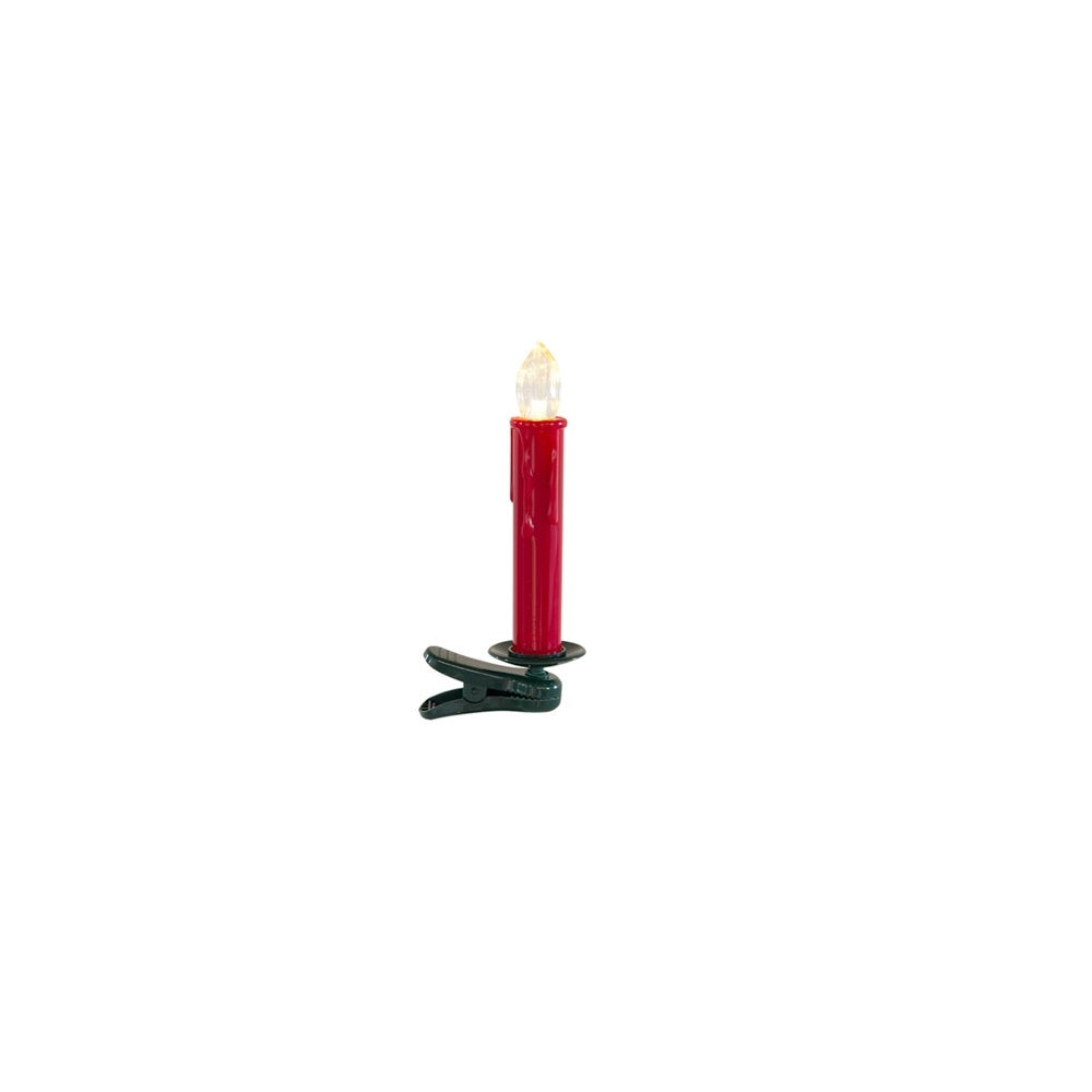 Homeroots Set Of Twentyfour Red Flameless Christmas Clip On Taper Candle  Plastic 517674