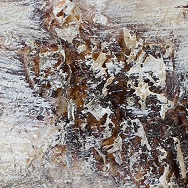 Homeroots Set Of Two Beige And Ivory Faux Birchwood Flameless Pillar Candle  Wax 517676