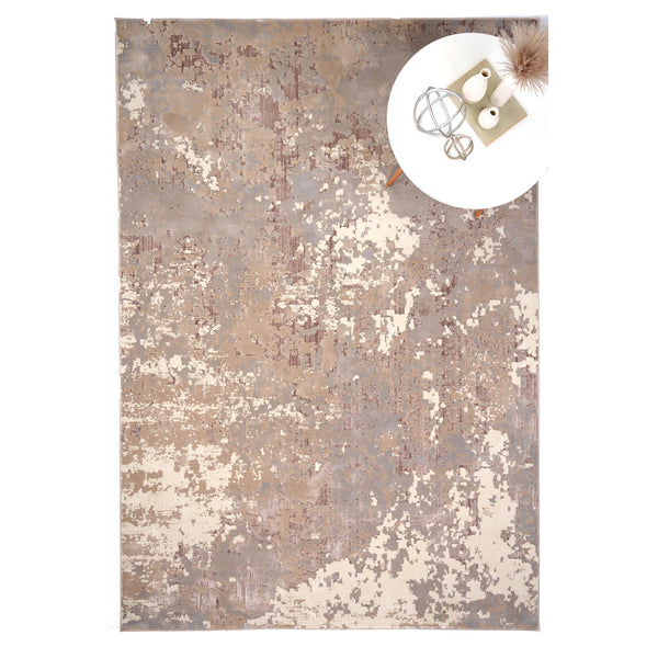Capel Rugs Cairo Luxurious Machine-made Area Rug Collection Featuring Rich Hues And Contemporary Designs Stone, Ivory 75% Olefin 25% Polyester 5177rs02070710370