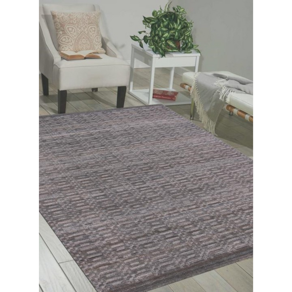 Homeroots 9' X 12' Charcoal And Rust Hand Loomed Area Rug  Viscose 517707