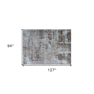 Homeroots 8' X 11' Brown And Silver Hand Loomed Area Rug  Viscose 517710