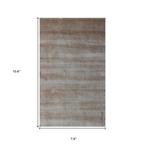 Homeroots 8' X 11' Tan And Brown Ombre Hand Loomed Area Rug  Other Material 517712