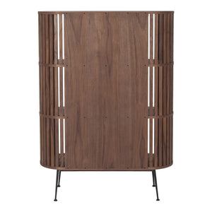 HomeRoots 57" Natural and Brown Wood Three-Tier Bookcase – Stylish Storage Solution for Home or Office Spaces 517721