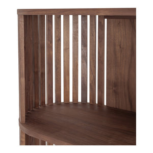 HomeRoots 57" Natural and Brown Wood Three-Tier Bookcase – Stylish Storage Solution for Home or Office Spaces 517721