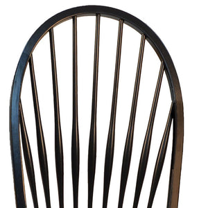 Homeroots Black Wood Windsor Back Dining Side Chair  Wood 517741