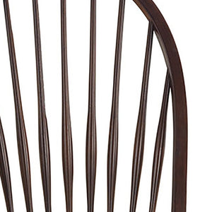 Homeroots Espresso Wood Windsor Back Dining Side Chair  Wood 517742