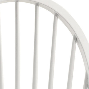 Homeroots White Wood Windsor Back Dining Side Chair  Wood 517743