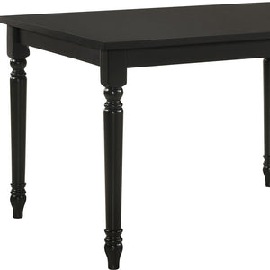 Homeroots 48" Black Solid Wood Dining Table   517757