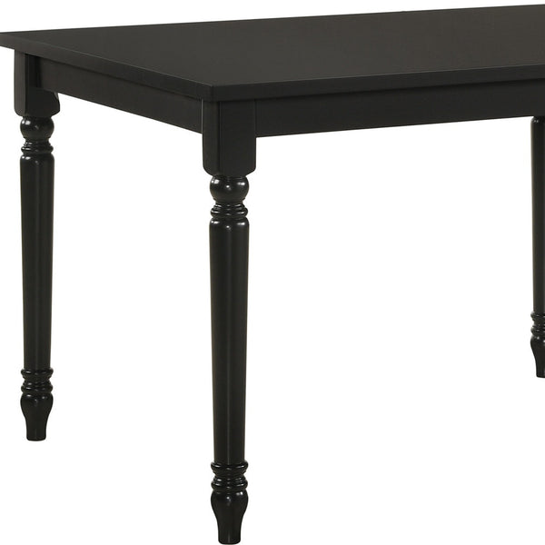 Homeroots 48" Black Solid Wood Dining Table   517757