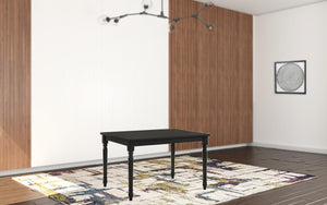 Homeroots 48" Black Solid Wood Dining Table   517757