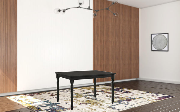 Homeroots 48" Black Solid Wood Dining Table   517757