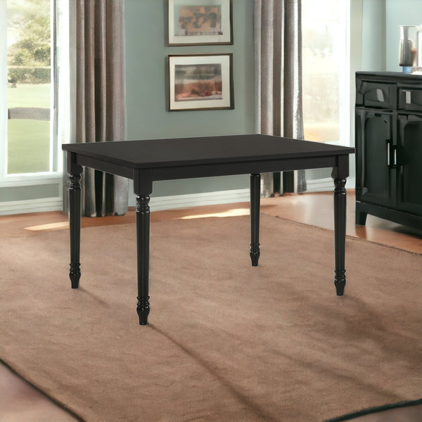 Homeroots 48" Black Solid Wood Dining Table   517757