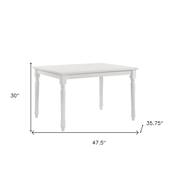 Homeroots 48" White Solid Wood Dining Table   517758