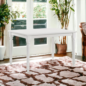 Homeroots 48" White Solid Wood Dining Table   517758