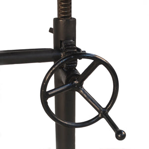 Homeroots 48" Brown And Black Solid Wood And Iron Trestle Base Dining Table   517764