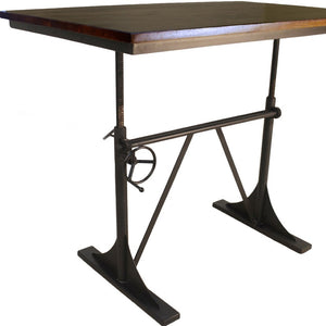HomeRoots 48" Solid Wood and Iron Trestle Dining Table – Stylish Two-Tone Design, Seats 4, Perfect for Any Space! 517764