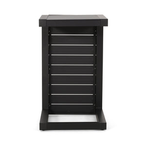 English Elm Christopher Knight Home® - CAPE C-shaped Aluminum Outdoor Side Table for Patio & Poolside — Lightweight, Weather-Resistant Design Black 59990.00BLK
