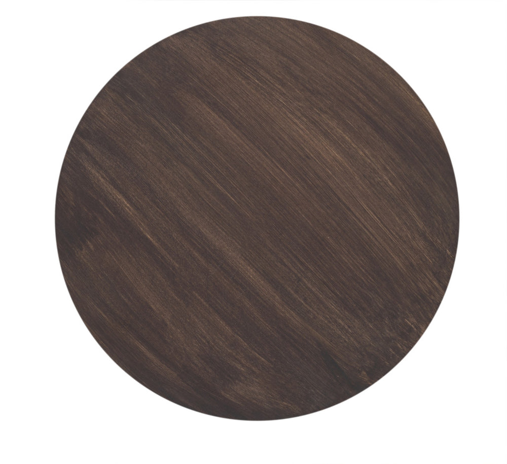 Homeroots 16" Brown Solid Wood Round End Table   517818