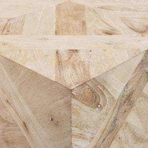 Homeroots 20" Tan Wood And Wood Square End Table   517821