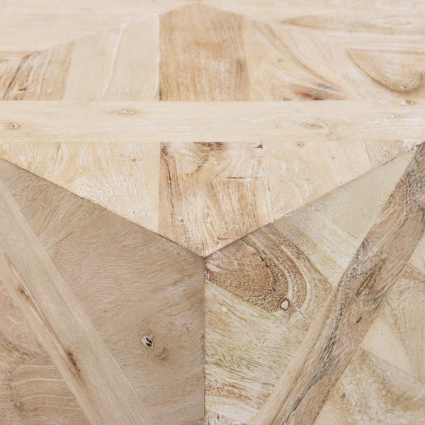 Homeroots 20" Tan Wood And Wood Square End Table   517821