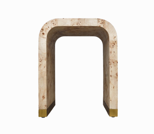 Homeroots 25" Beige Solid And Manufactured Wood End Table   517823